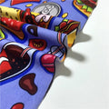 Custom Cartoon Printed Combed Cotton Spandex Jersey Fabric Weft Knitted Stretch Eco-Friendly Activewear Shirts Dresses Bedding
