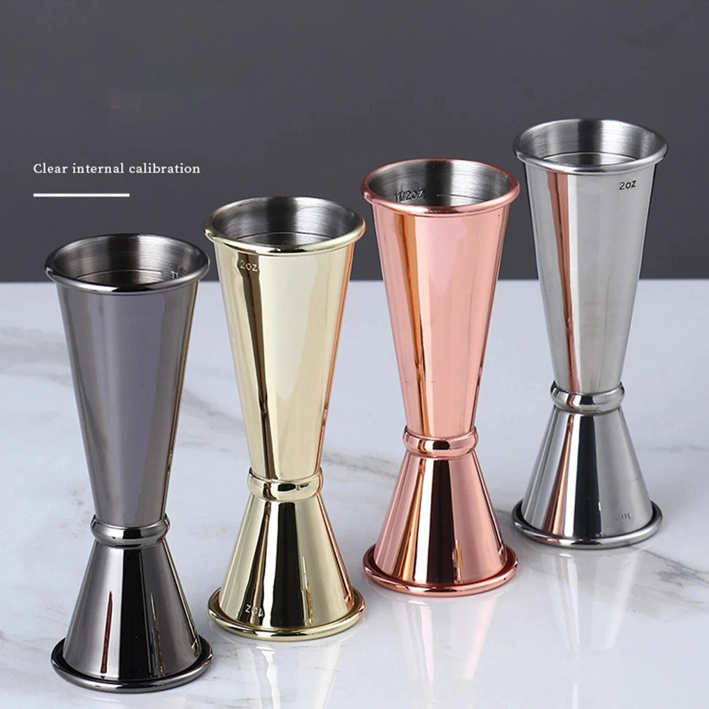 Cocktail Bar Jigger Design Japanese Stainless Steel Measuring Cup Jigger Double Spirit Bartender