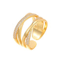 Wholesale Sterling Silver Gold Plated Custom Zircon Cross Wedding Ring
