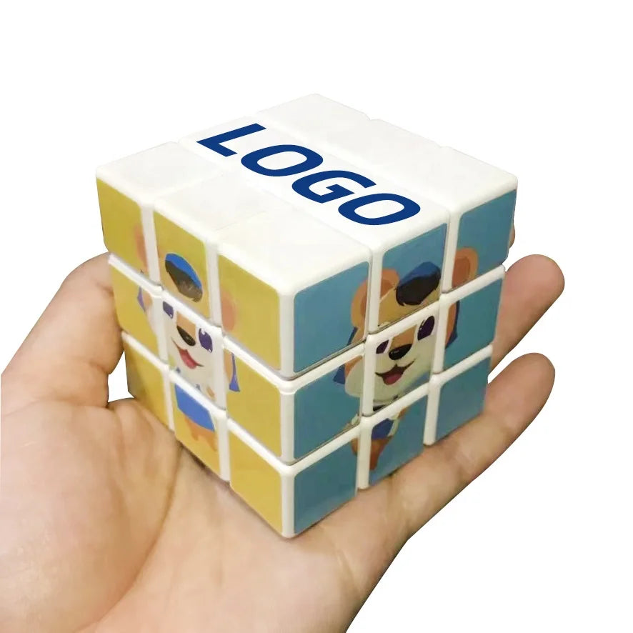 Custom Your Own logo 3x3 Speed Magic Cube 3x3x3 Customized Advertising Photo Diy Educational 3d 3 Layer Puzzle Cube Toy