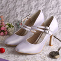 9cm Mary Janes Wedding Shoes Double Strap Customized