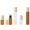 3mL 5mL Brown Transparent Roll-on Bottle Wood Grain Cover Thin and Long Essential Oil Bottle