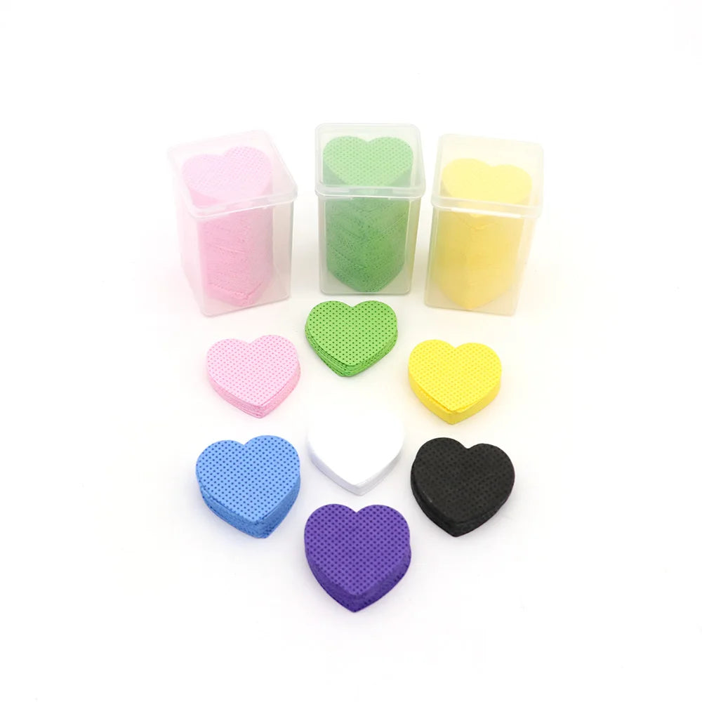Heart Shape Lint Free Nail Polish and Makeup Remover Wipes with Factory Price