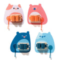 CLBX New Bubble Bear Wall Hanger Strong Non-Trace Adhesive Perforation Free Bathroom Mop Stand Broom Wood Metal Ceramic Leather