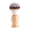 Synthetic Nylon Shaving Brush with Wood Handle | Facial Cleansing & Barber Tool