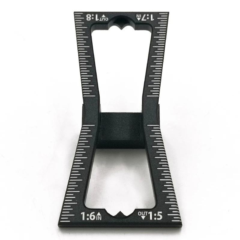 Hollow Dovetail Marker Precise Aluminum Alloy Dovetail Marking Jig  Guide for Dovetails Featuring 1:5 1:6 1:7 and 1:8 Slopes