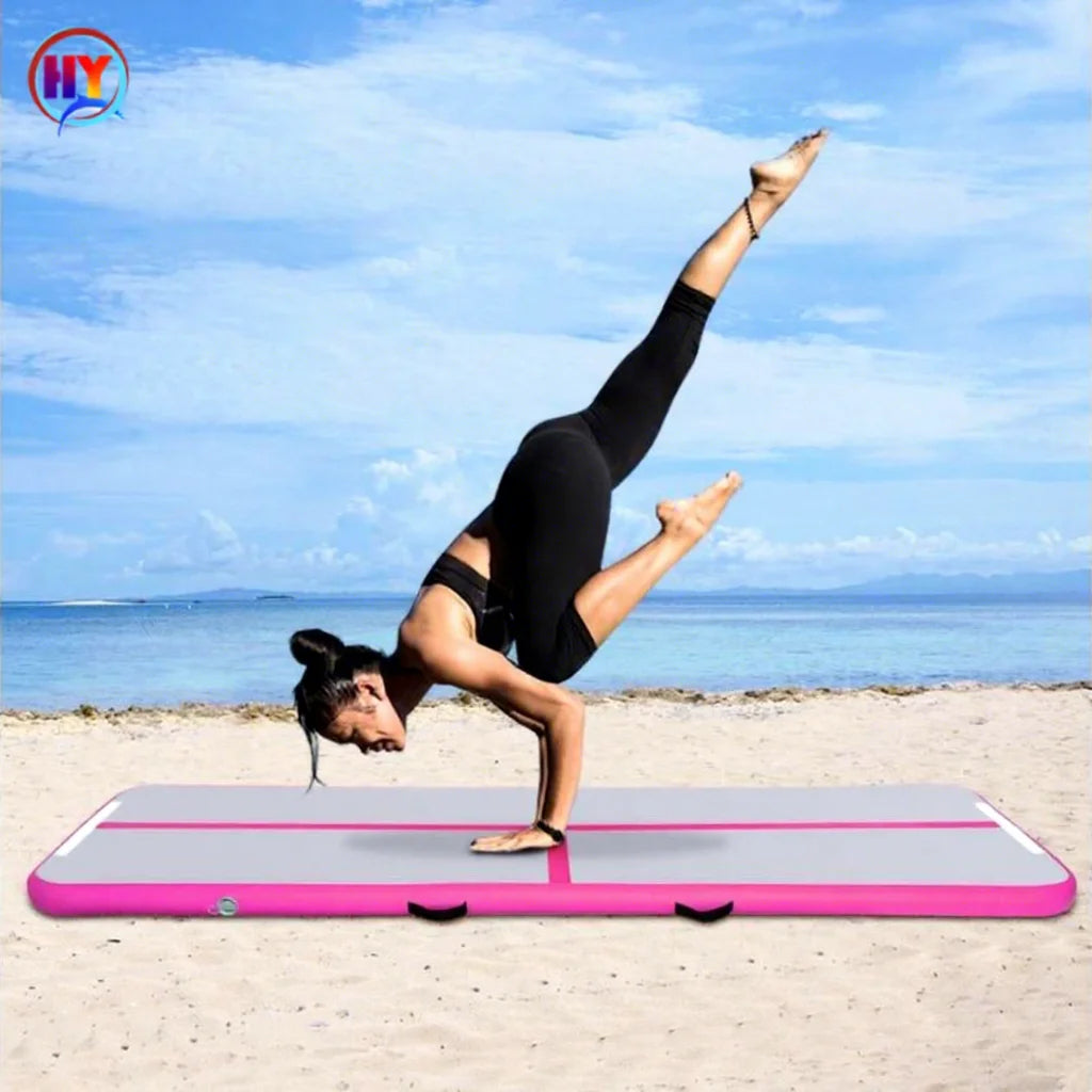 Air Track Tumbling Mat for Gymnastics Inflatable Airtrack Floor Mats for Home Use Cheer Eco-friendly Digital Printing Customized