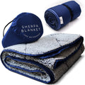 Custom Waterproof Windproof Warm Sherpa Fleece Blanket for Outdoor Camping Travel Picnic Throw Boat Wrap Blanket