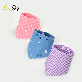 SinSky Pet Accessories Custom Printed Logo Pet Dog Cat Puppy Bandana Bibs Triangle Head Scarfs Cat Dog Nandana
