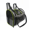 Customized Leather Cat Travel Backpack Carrier for Small Animals Triangle Shape Grey