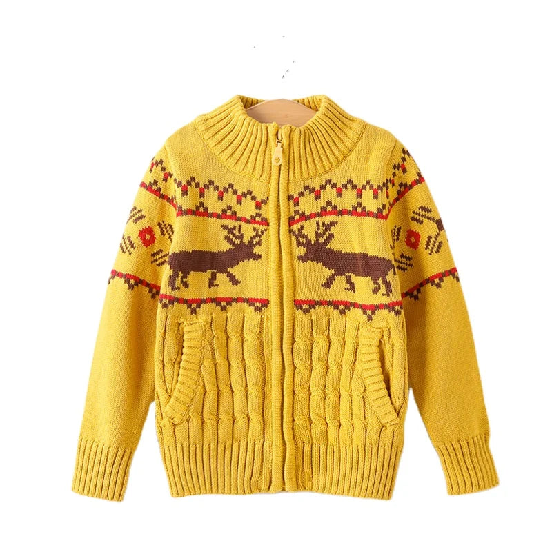 Custom Pattern Winter Christmas Knitwear Sweater for Kids