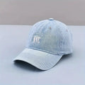 Wholesale Custom Logo Light Washed Denim Breathable & Waterproof Sporty English-Embroidered Unisex Baseball Cap