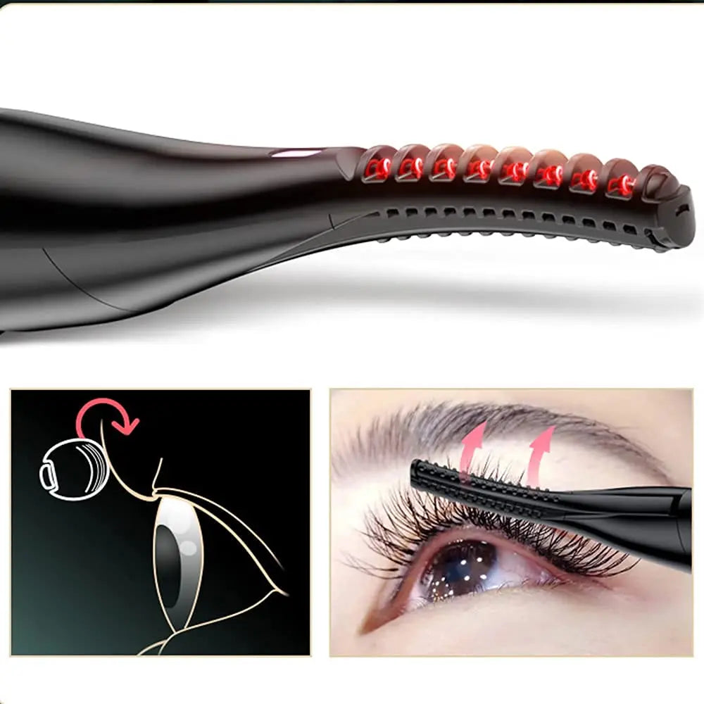 Wholesale Private Label Mini Makeup Lash Lift Custom Eye Lash Curler Portable Electric Plastic Heated Eyelash Curler