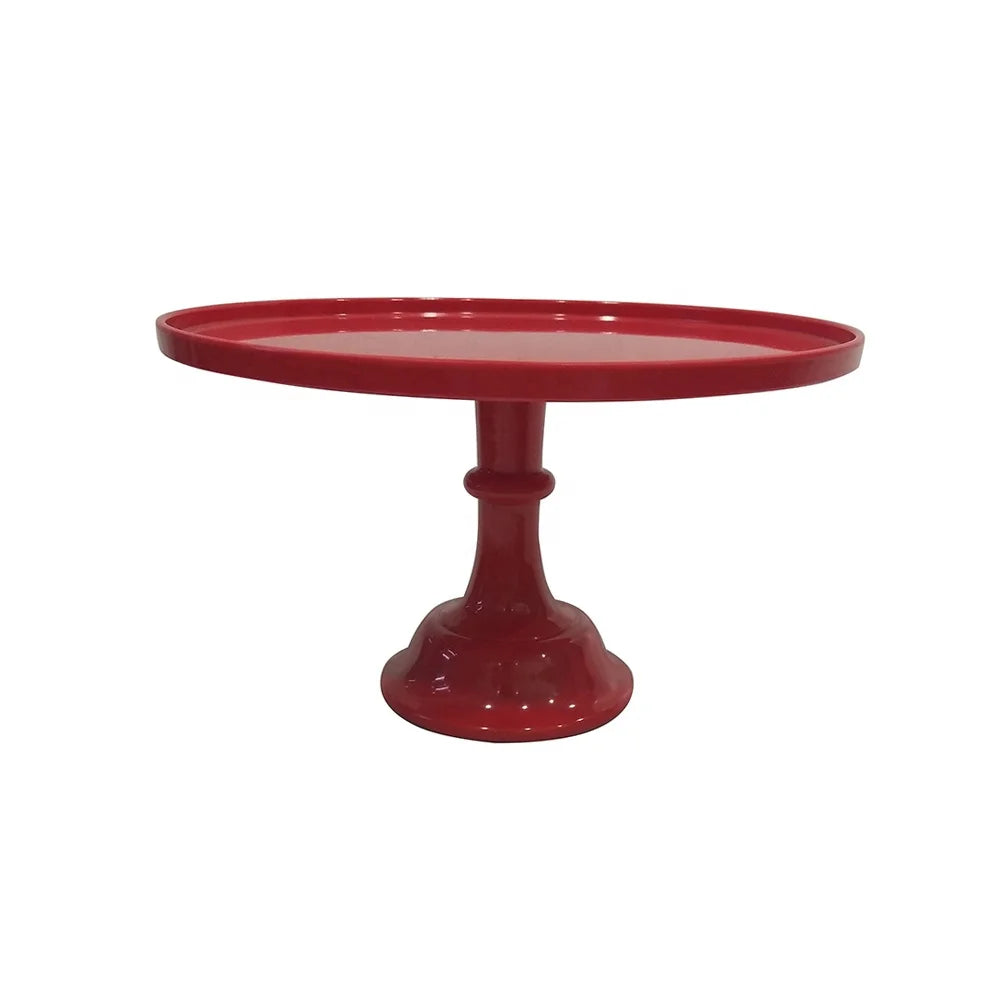 Kingwell Customized Eco-Friendly Melamine Minimalist 11 Inch Round Cake Stand for Wedding and Party Dessert Cupcake Serving