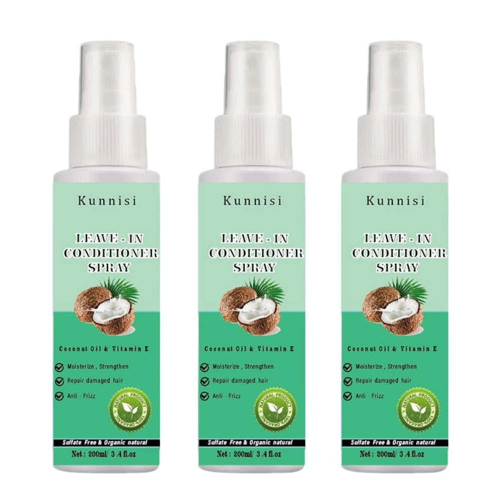 Natural Ingredients 100ml Castor Oil Chebe Coconut Scent Moisturize and Shiny Leave in Conditioner Spray