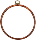 Retro Pattern Round Cross Stitch Hoop Rubber Plastic Crochet Display Circle Round Embroidery Hoop