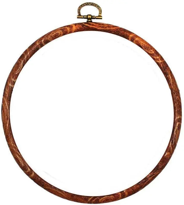 Retro Pattern Round Cross Stitch Hoop Rubber Plastic Crochet Display Circle Round Embroidery Hoop
