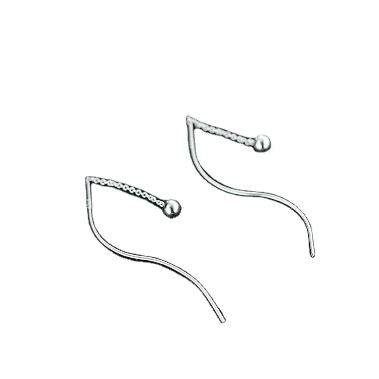 925 Silver Earrings for Women Minimalism  Long Tassel Earrings Ear Line Pendientes Small Round Ball Ear Line Jewelry
