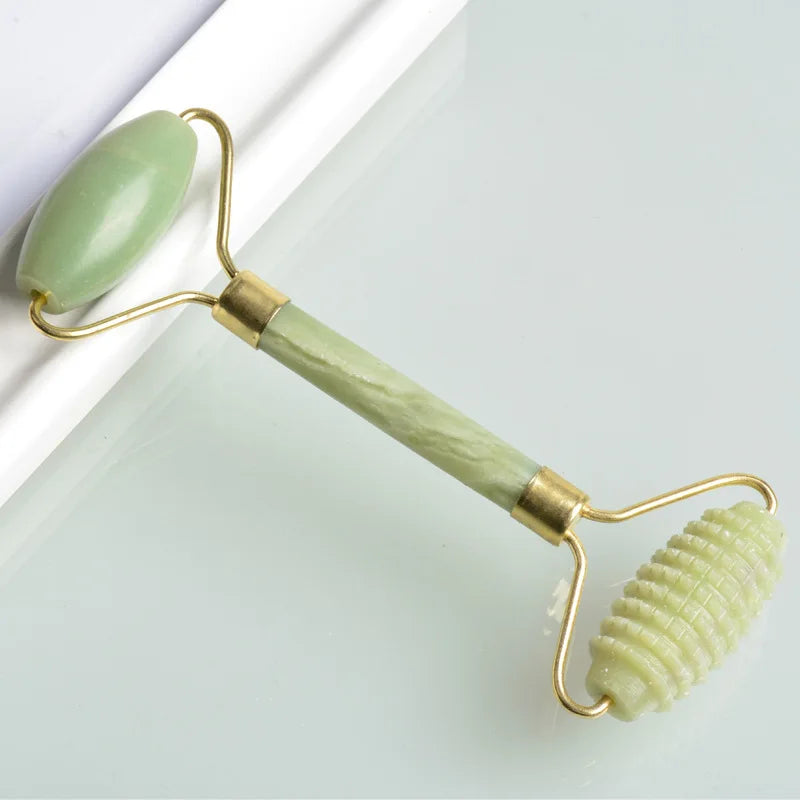 2026 New Product Xiuyan Jade Facial Jade Roller Wholesale Double Roller for Cosmetic
