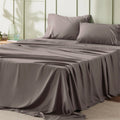 Sheet Set 4 Pieces Breathable Cooling Polyester Bedding 2 Pillow Cases 1 Flat Sheet 1 Fitted Sheet Support Customization