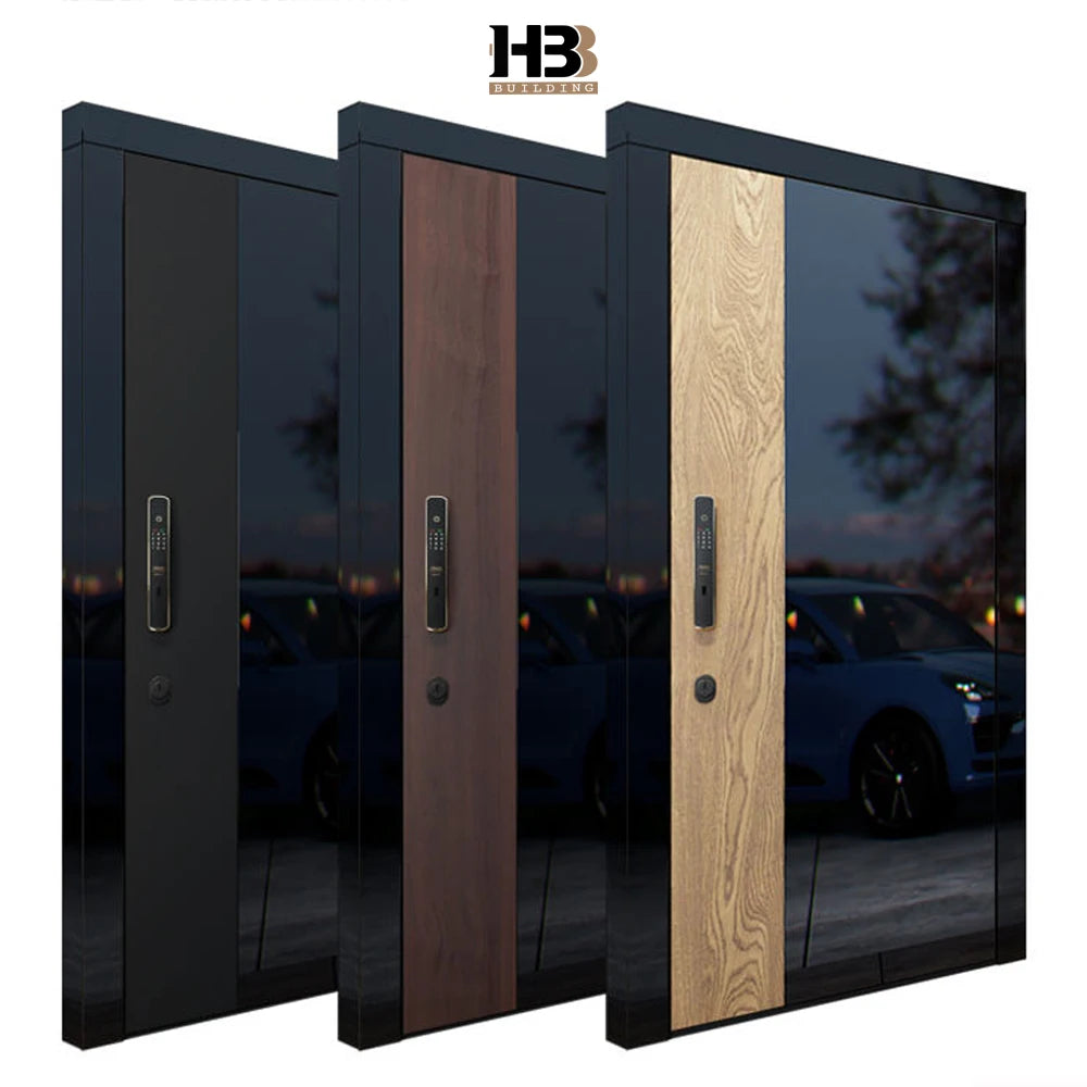 Modern Design Front Entry Stainless Steel Security Door with Bulletproof Feature for Villa Hotel Apartment Hospital Use