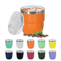 4oz Stackable Cup Vacuum Insulated Coffee Cup  4oz Powder Coated White Coffee Mugs Mini Cups Inside with Enamel Coating