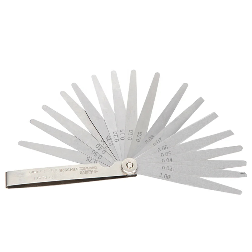 KAFUWELL YB4352B Industry Grade Professional Customize 65Mn 17Blade Feeler Gauge Set