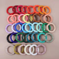 Brief Casual Round Big Stretched Bracelet Candy Color Acrylic Bamboo Tube Beads Stack Elastic Bracelets Bangles Party Jewelry