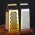 Professional Stainless Steel 4-Sided Box Grater Hand Vegetable and Cheese Slicer with Handle Manual Operation
