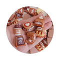100PCS Shiny Cartoon Coffee Cup Resin Flatback Cabochons for Hairpin Scrapbooking DIY Jewelry Craft Decoration Accessories