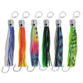 8.5inch 6pcs/Set Acrylic Resin Head Offshore Octopus Skirts Bait Big Game Marlin Tuna Mahi Wahoo Trolling Lures