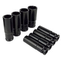 8-32mm 1 1/2 in Chrome Drive Heavy Duty Impact Socket Set for DIY Tire Screw Removal (OEM)