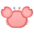BPA-Free Eco Dining Tableware for Kids Baby Infant Food Grade Crab Silicone Plate Toddler Placemat for Eating and Eating