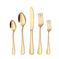 Wholesale Flatware Reusable Travel Gold Spoon and Fork Silverware Stainless Steel Cutlery Set