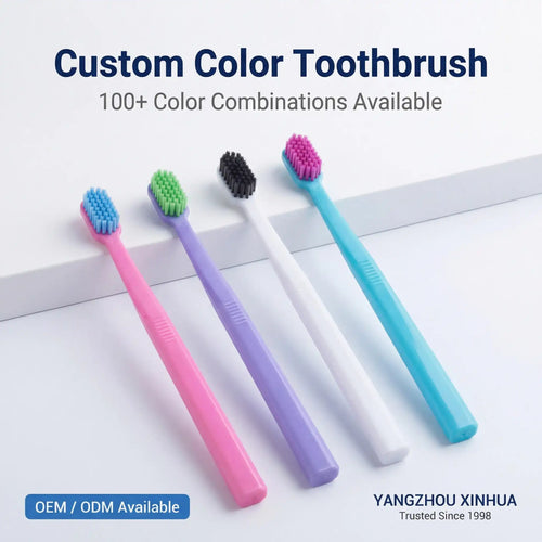 0.1mm Filament Ultra Soft Bristle Manual Toothbrush Custom Colorful Adult Toothbrush with Non-Slip Ergonomic Handle OEM ODM