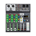 Biner F4+ Portable 4 Channel Console Mixer Stereo Usb Audio Mixer for Recording Live Streaming