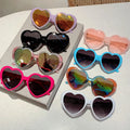 Promotion Color Changing Lenses Blue Black Heart Shaped Sunglasses Custom Heart Sunglasses for Wedding