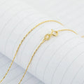 NEW Arrival Italian Gold Plated S925 Sterling Silver Necklace Rose Gold Chain Necklace Woman Jewelry 0.8mm Thickness Star Chains