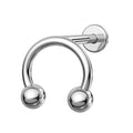 TOPOSH Internally Threaded CBR Helix Stud Titanium Flat Back Earring Cartilage Earring Tragus Earring for Women
