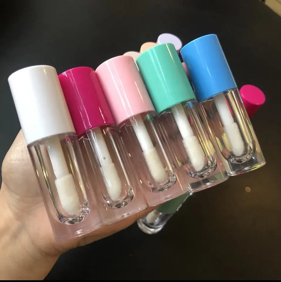 Best Selling Product  Biodegradable Lipgloss Tubes Large Brush Head Lip Gloss Round Container with Custom logo