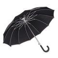 Large Size Auto Open Fiberglass Fram Aluminium Shaft Lightweight J Hook Wooden Handle Stick Straight Rain Umbrella