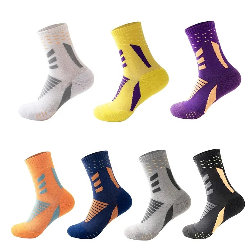 Hot Selling Digital Breathable Anti-Bacterial Sweat-Absorbent Running Socks Football Basketball Elite Athletic Premium Sports