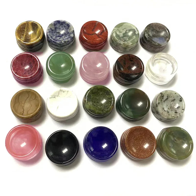 2026 Natural Gemstones Wholesale 27mm Gemstone Round Crystal Ball Base Sphere Holder