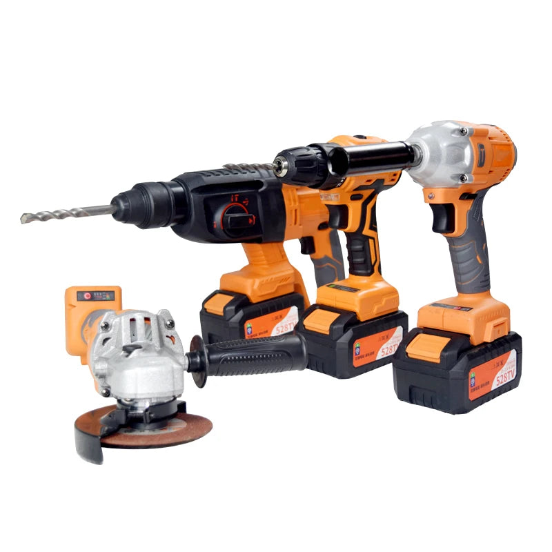 Custom Brushless Motor Range Long Brushless Lithium Power Kit Industrial Power Tool Set