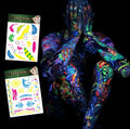 Customized Luminous Colorful Glowing Fluorescent Temporary Tattoos
