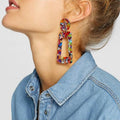 Colored Acrylic Children's Vintage Huggie Earrings Jewelry Accessories Multicolor Resin Exaggerate Fashion