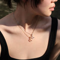 New Beautiful Waterproof Stainless Steel Jewelry Butterfly Shape Plated Gold and Silver With Zircon Exquisite Necklace for Girls