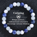 2025 Wholesale New Fashion Gold Plated Crystal Stone Beads Anklet Meditation Yoga Bracelet Healing Jewelry Gift
