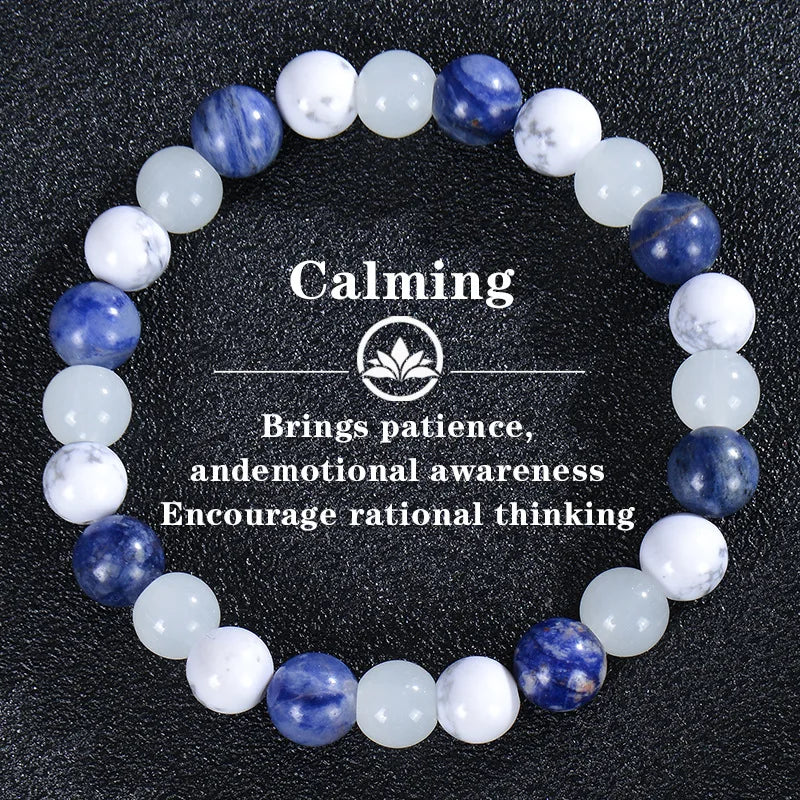 2025 Wholesale New Fashion Gold Plated Crystal Stone Beads Anklet Meditation Yoga Bracelet Healing Jewelry Gift