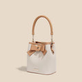 Fashion Vegan Leather Women Bucket Bag Shoulder Ladies Rope Shape Handle Pu Tote Handbags